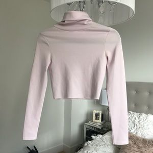 Misguided Pink Scuba Turtleneck Top